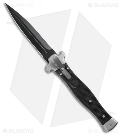 AGA Campolin Zero Dagger Leverlock Automatic Knife Black G-10 (3.75" Black) 1 AGA Campolin Zero Dagger Leverlock Automatic Knife Black G-10 (3.75" Black)