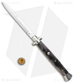 AGA Campolin 18" Italian Stiletto Knife Dark Horn (8" Satin Bayonet) -CRKT Sales Store AGA Campolin 18in Stiletto Dark Horn Satin Bayo BHQ 104096 jr bottlecap