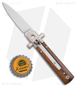 AGA Campolin 6" Dominus Leverlock Automatic Knife Wood (2.5" Satin) -CRKT Sales Store AGA Campolin 6in Dominus LL Auto Wood Satin BHQ 178780 jr bottlecap
