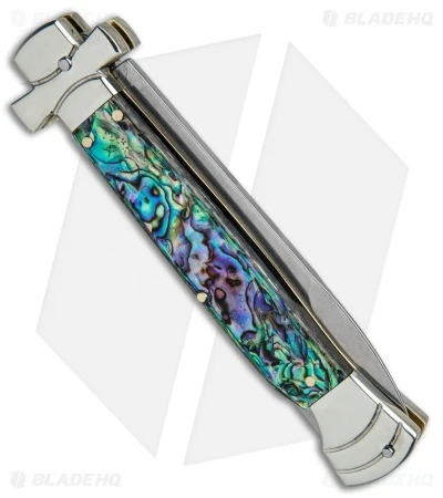 AGA Campolin 9" Maltese Cross Bayonet Italian Stiletto Knife Abalone (4" Satin) 3 AGA Campolin 9" Maltese Cross Bayonet Italian Stiletto Knife Abalone (4" Satin) - Image 3