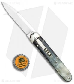 AGA Campolin Baron Automatic Knife Dark Horn (3.75" Satin) 9 AGA Campolin Baron Automatic Knife Dark Horn (3.75" Satin) -CRKT Sales Store AGA Campolin LL Auto Dark Horn Satin BHQ 117069 jr bottlecap