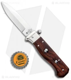 AGA Campolin Piccolo Italian Stiletto Automatic Knife Cocobolo (2.8" Satin) -CRKT Sales Store AGA Campolin Piccolo Italian Stiletto Auto Cococbolo Satin BHQ 92867 jr bottlecap