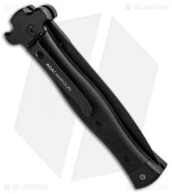 AGA Campolin Zero Dagger Leverlock Automatic Knife SWAT G-10 (3.75" Black) -CRKT Sales Store AGA Campolin Zero Black G 10 LL Dagger Swat BP 30460 jr side