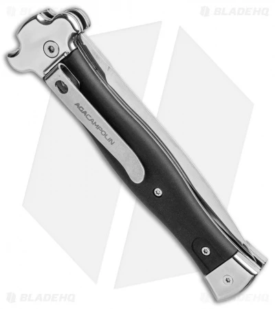 AGA Campolin Zero Dagger Leverlock Automatic Knife Black Coated (3.75" Polish) 3 AGA Campolin Zero Dagger Leverlock Automatic Knife Black Coated (3.75" Polish) - Image 3