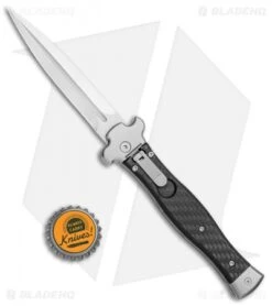 AGA Campolin Zero Dagger Leverlock Automatic Knife Carbon Fiber (3.75" Satin) -CRKT Sales Store AGA Campolin Zero Dagger LL Auto CF Satin AGA01CF SD BHQ 79656 jr bottlecap