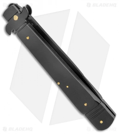 AKC Leverletto 9" Lever Lock Automatic Italian Knife Black (4" Black Flat) 3 AKC Leverletto 9" Lever Lock Automatic Italian Knife Black (4" Black Flat) - Image 3