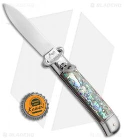 AKC Shot Puller 8" Lever Lock Italian Auto Knife Abalone (3.2" Polish Flat) 7 AKC Shot Puller 8" Lever Lock Italian Auto Knife Abalone (3.2" Polish Flat) -CRKT Sales Store AKC Shot Puller 8in LL Italian Abalone BHQ 68879 jr bottlecap