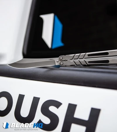 BRS Channel Alpha Beast Balisong Butterfly Knife Titanium (4.5" Stonewash) CHAB 5 BRS Channel Alpha Beast Balisong Butterfly Knife Titanium (4.5" Stonewash) CHAB - Image 5