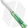 BRS Premium Alpha Beast Kukri Balisong Butterfly Knife Green Ti (4.5" SW)