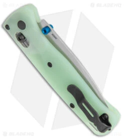 Flytanium Jade G-10 Crossfade + Benchmade Bugout Knife (3.24" Satin) -CRKT Sales Store Benchmade Bugout Knife Flytanium Jade G 10 Crossfade Satin BHQ 144992 jr side