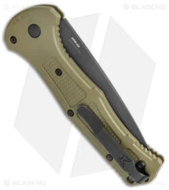 Benchmade Claymore Automatic Knife OD Green Grivory (3.6" Black) 9070BK-1 -CRKT Sales Store Benchmade Claymore Auto OD Green Grivory Black 9070BK 1 BHQ 137240 jr side
