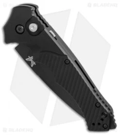 Benchmade Rukus II Automatic Knife (3.4" Black Serr) 9600SBK -CRKT Sales Store Benchmade Rukus 2 black serr BHQ 74379 er spine
