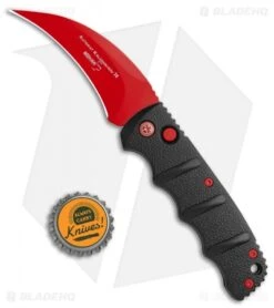 Boker Black Widow Hawkbill Kalashnikov Automatic Knife Black (3.25" Red) -CRKT Sales Store Boker Black Widow Hawkbill Kalashnikov Auto Black Red 01KALS70NSOI BHQ 103274 jr bottlecap