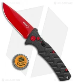 Boker Black Widow Strike Drop Point Automatic Knife Black (3.25" Red D2) -CRKT Sales Store Boker Black Widow Strike Drop DP Black Red 01BO434NSOI BHQ 97030 jr bottlecap
