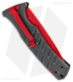 Boker Black Widow Strike Drop Point Automatic Knife Black (3.25" Red D2) -CRKT Sales Store Boker Black Widow Strike Drop DP Black Red 01BO434NSOI BHQ 97030 jr side