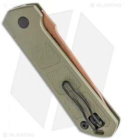 Boker Burnley Kihon Desert Warrior Drop Point Automatic Knife (3.3" Copper D2) -CRKT Sales Store Boker Burnley Kihon Desert Warrior DP Auto Copper D2 01BO955NSOI BHQ 101391 jr side