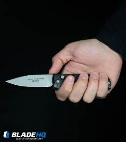 Boker Kalashnikov Dagger Automatic Knife Blade HQ Blue (3.25" Smokewash D2) -CRKT Sales Store Boker Kalashnikov Automatic Knife Black Bead Blast KALS74 BHQ 0103 kp in hand web 5