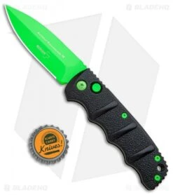 Boker Green Mamba Kalashnikov Dagger Automatic Knife (3.25" Electric Green D2) -CRKT Sales Store Boker Kalashnikov Black Widow Green jr bottlecap