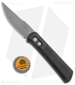 Boker Lundquist Alluvial Automatic Knife Black (3" Satin) -CRKT Sales Store Boker Lundquist Alluvial Auto Black Aluminum BB BHQ 125067 jr bottlecap