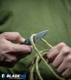 Boker Mini Kalashnikov Automatic Knife Gray (2.5" D2 Black Serr) -CRKT Sales Store Boker Mini Kalashnikov Automatic Knife Black Bead Blast 01KALS73 BHQ 10758 kp lifestyle web 1