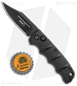 Boker Mini Kalashnikov Bowie Automatic Knife Black (2.5" Black) -CRKT Sales Store Boker Mini Kalashnikov Bowie Auto Black BHQ 96965 jr bottlecap