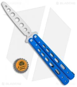 Boker Plus Balisong Trainer Butterfly Knife Blue G-10 (4" Satin) 01BO713 -CRKT Sales Store Boker Plus Balisong Trainer Blue Holes G 10 Satin 01BO713SOI BHQ 99634 jr bottlecap
