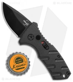Boker Stubby Strike CA Legal Automatic Knife (1.9" Black D2) -CRKT Sales Store Boker Stubby Strike CA Legal Auto Black 01BO441NSOI BHQ 99647 jr bottlecap