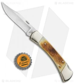 Buck Knives Buck 110 Lockback Folding Knife White Bone (3.75" Satin) 7 Buck Knives Buck 110 Lockback Folding Knife White Bone (3.75" Satin) -CRKT Sales Store Buck 110 NS White Bone Clip BU110BNSSM4 BHQ 85121 jr bottlecap