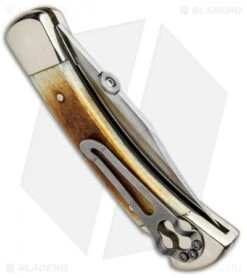 Buck Knives Buck 110 Lockback Folding Knife White Bone (3.75" Satin) 6 Buck Knives Buck 110 Lockback Folding Knife White Bone (3.75" Satin) -CRKT Sales Store Buck 110 NS White Bone Clip BU110BNSSM4 BHQ 85121 jr side