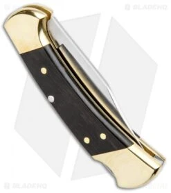 Buck Knives Buck 112 Ranger Automatic Lockback Knife Ebony (3" Satin) 0112BRSA -CRKT Sales Store Buck 112 Ranger Auto LB Ebony Satin 0112BRSA B BHQ 87956 jr side