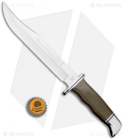 Buck Knives Buck 120 General Pro Bowie Knife Green Micarta (7.34" Satin) 0120GRS1-B -CRKT Sales Store Buck 120 General Pro Bowie Green Micarta Satin 0120GRS1 BHQ 120503 jr bottlecap