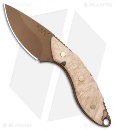 Buck Knives Buck Mini Alpha Hunter Fixed Blade Knife (2.5" Bronze) 0196BWSLE 1 Buck Knives Buck Mini Alpha Hunter Fixed Blade Knife (2.5" Bronze) 0196BWSLE