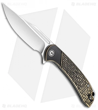 CIVIVI Dogma Liner Lock Knife Brass (3.5" Stonewash) C2014A 1 CIVIVI Dogma Liner Lock Knife Brass (3.5" Stonewash) C2014A
