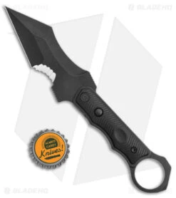 CIVIVI Orthrus Tactical Button Fixed Blade Knife Black G-10 (3.8" Black Serr) 9 CIVIVI Orthrus Tactical Button Fixed Blade Knife Black G-10 (3.8" Black Serr) -CRKT Sales Store CIVIVI Orhrus Tactical Fixed Blade Black G 10 Black Serr BHQ 144146 jr bottlecap