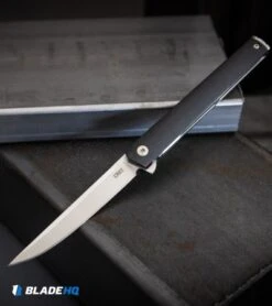 CRKT CEO Flipper Liner Lock Knife Black GRN (3.4" Satin) -CRKT Sales Store CRKT CEO Flipper Liner Lock Knife Black GRN Satin BHQ 119358 kp steel web