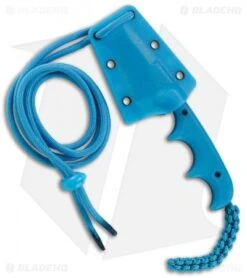 CRKT Folts Minimalist Bowie Cthulhu Neck Knife Blue GRN (2" Satin) 2387O -CRKT Sales Store CRKT Folts Minimalist Bowie Cthulhu Neck Knife Blue G 10 Satin BHQ 119325 jr sheath