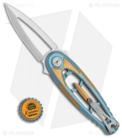 CRKT Hirin Liner Lock Knife Titanium (3.5" Satin M390) 5042 -CRKT Sales Store CRKT Hirin Frame Lock Knife 3.5in Satin 5042 BHQ 113913 LS Bottlecap