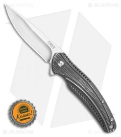 CRKT Ripple Liner Lock Knife Black Aluminum (3.125" Satin) K415KXP -CRKT Sales Store CRKT Ripple Liner Lock Knife Black Aluminum 3.125 Satin K415KXP BHQ 11407LS Bottlecap