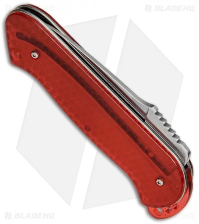 CRKT Rollock Pocket Knife Red Translucent (2.25" Polish) 5202R 2 CRKT Rollock Pocket Knife Red Translucent (2.25" Polish) 5202R - Image 2
