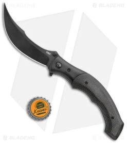 CRKT Ritual Spring Assisted Knife Black Micarta (4.37" Black 14C28N) 7471K -CRKT Sales Store CRKT SA Black Resin Infused Fiber Black BHQ 176877 jr bottlecap