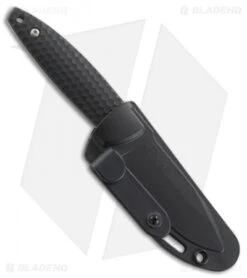 CRKT Lucas Burnley Aux Fixed Blade Knife Black (3.5" Satin) 1200 -CRKT Sales Store CRKT lucas burnley aux black satin 1200 BHQ 51813 er sheath