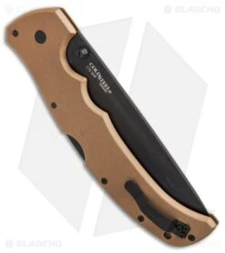 Cold Steel XL Recon 1 Tanto Tri-Ad Lock Knife Coyote Tan (5.5" Black) 27TXTVB -CRKT Sales Store Cold Steel XL Recon 1 tanto coyote tan black BHQ 44001 er side