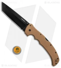 Cold Steel XL Recon 1 Tanto Tri-Ad Lock Knife Coyote Tan (5.5" Black) 27TXTVB -CRKT Sales Store Cold Steel XL Recon 1 tanto coyote tan black BHQ 44001 er size