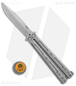 DogBite Knives DB3.1 Balisong Butterfly Knife Gray Ti (4" Stonewash) 8 DogBite Knives DB3.1 Balisong Butterfly Knife Gray Ti (4" Stonewash) -CRKT Sales Store DogBite Knives DB3 1 gray ti sw 440c BHQ 35283 er bottlecap