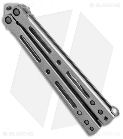 DogBite Knives DB3.1 Balisong Butterfly Knife Gray Ti (4" Stonewash) 2 DogBite Knives DB3.1 Balisong Butterfly Knife Gray Ti (4" Stonewash) - Image 2