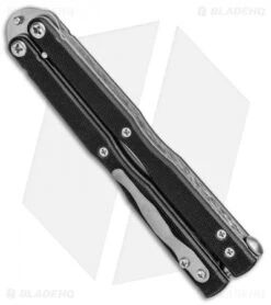 Emerson Longhorse Flipper Balisong Butterfly Knife Black G-10 (3.8" Stonewash) 6 Emerson Longhorse Flipper Balisong Butterfly Knife Black G-10 (3.8" Stonewash) -CRKT Sales Store Emerson Longhorse Flipper Balisong Black G 10 SW BHQ 80620 jr side