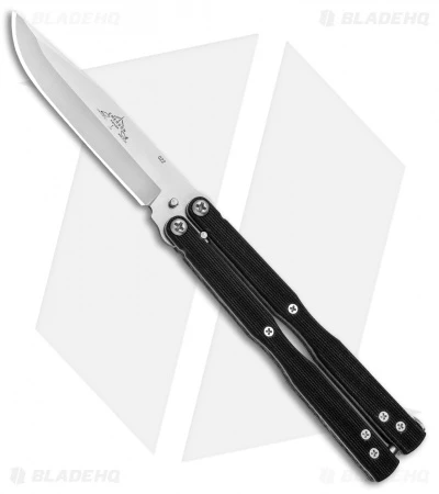 Emerson Longhorse Flipper Balisong Butterfly Knife Black G-10 (3.8" Stonewash) 1 Emerson Longhorse Flipper Balisong Butterfly Knife Black G-10 (3.8" Stonewash)