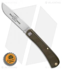 GEC #71 Farm & Field Bull Nose Slip Joint Knife Green Micarta (3" Satin) 715121 -CRKT Sales Store GEC 71 Farm Field Bull Nose Slip Joint Green Linen Micarta3.1 Satin 715121 BHQ 126201 LS Bottlecap
