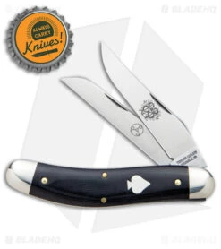 GEC #88 Tidioute Bayou Trapper Knife Black Linen Micarta Ace (3" Satin) -CRKT Sales Store GEC 88 Tidioute Cutlery Ace Pocket Black Linen Micarta 888222 BHQ 142819 jr bottlecap
