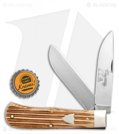 GEC Tidioute Cutlery #23 Pioneer Trapper Pocket Knife 4.5" Woodland Micarta 4 GEC Tidioute Cutlery #23 Pioneer Trapper Pocket Knife 4.5" Woodland Micarta - Image 4